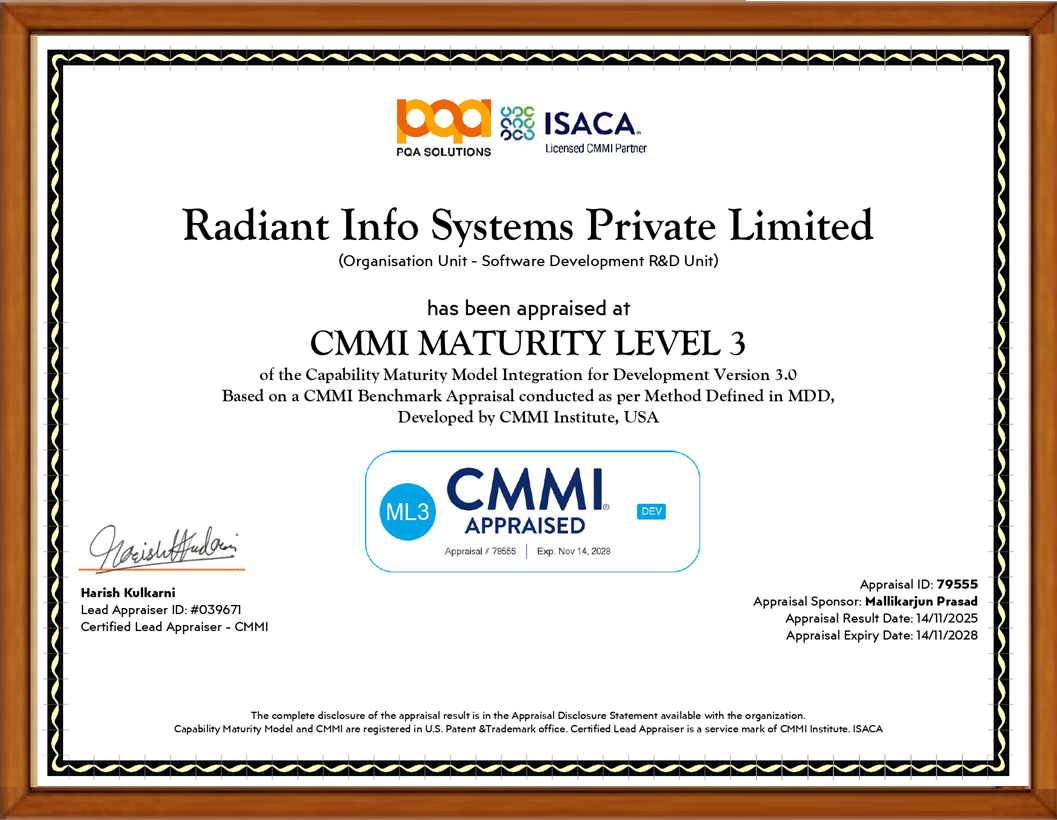 Radiant Info - CMMI 3